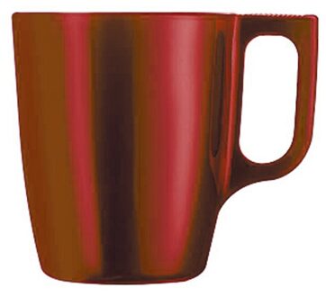 LUMINARC Koffie mok/beker metallic rood 250 ml