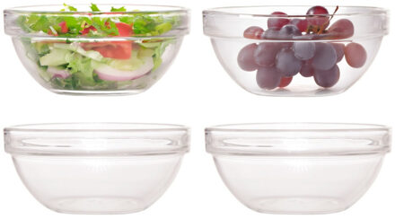 LUMINARC Salade schaal - 12x - glas - 12 cm - slakommetje - serveerschaal - keuken
