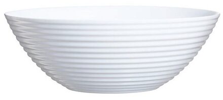 LUMINARC Salade schaal/slakom - wit - glas - Dia 27 cm - Schalen en kommen