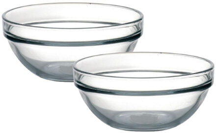 LUMINARC Schaaltjes/kommetjes - set van 12x - glas - D10 x H5 cm - snack of dessert schaaltjes