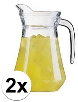 Luminarc Schenkkan/Sapkan - 2x - 1,6 liter - glas - Limonadekan - Waterkaraf - 24 cm