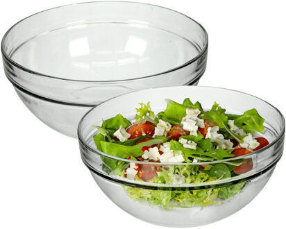 LUMINARC Slakom - 2x - dia 26 cm - glas - Salade schaal - Schalen en kommen