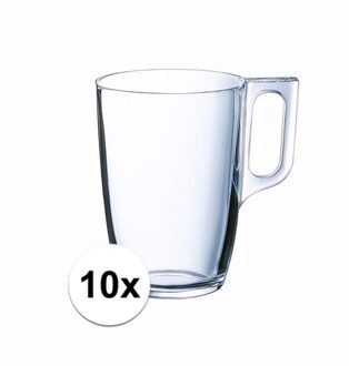 LUMINARC Thee glas/thee beker Kenstington - 10x - transparant - glas - 320 ml