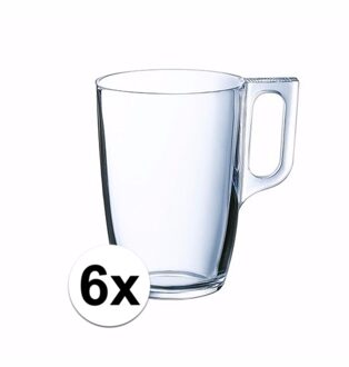 LUMINARC Thee glas/thee beker Kenstington - 6x - transparant - glas - 320 ml