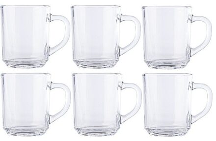 LUMINARC Theeglazen/koffieglazen - 6x - 250 ml - 25 cl - Glazen voor thee en koffie Transparant