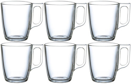 LUMINARC Theeglazen / koffieglazen - 6x stuks - glas - 250 ml - Koffie- en theeglazen Transparant