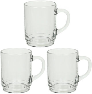 LUMINARC Theeglazen Wales - 18x - transparant glas - 6.5 x 8 cm - 250 ml