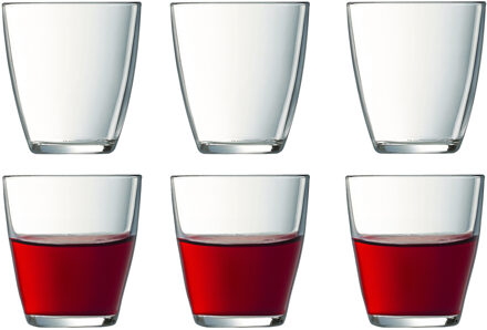 LUMINARC water drinkglazen - 6x stuks - transparant - glas - 250 ml
