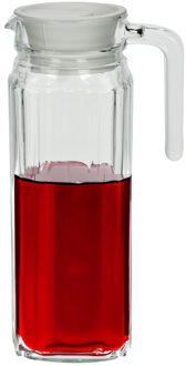 LUMINARC Waterkan met deksel - 1,1 Liter - glas - schenkkan - waterkaraf - Limonadekan Transparant