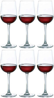 LUMINARC Wijnglazen Versailles - 6x stuks - glas - 360 ml - rode wijn glazen - transparant - Wijnglazen