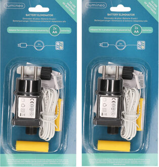 Lumineo Adapter 2x AA batterij vervanger - set 2x