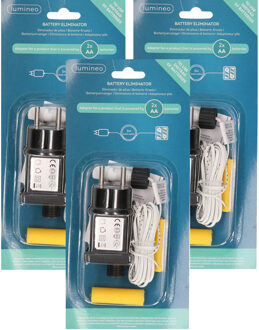 Lumineo Adapter 2x AA batterij vervanger - set 3x