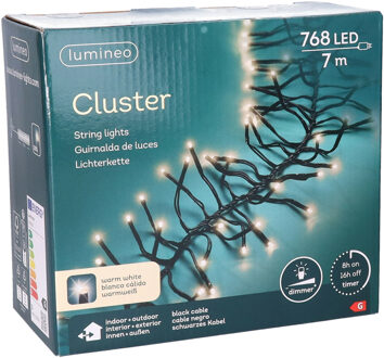 Lumineo Clusterverlichting - warm wit - 768 leds - 700 cm - kerstverlichting