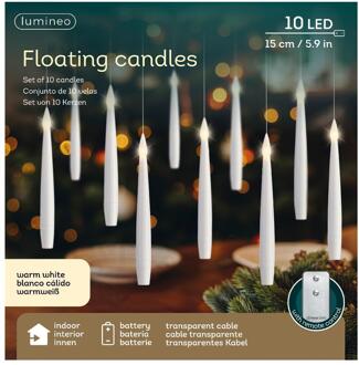 Lumineo Decoris Led Kaarsen - 10 Led's - Warm Wit - 18cm - Binnen