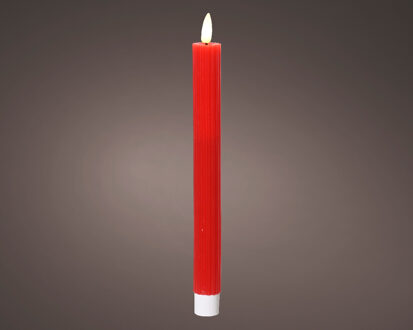 Lumineo Dinerkaars LED ribbel 24cm rood 2 st.