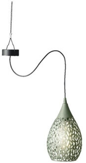 Lumineo Hanglamp solar - groen - ijzer - 21 cm - tuinverlichting