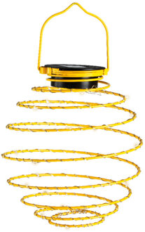 Lumineo Hanglamp - solar verlichting - geel - D16 cm - metaal - tuinverlichting