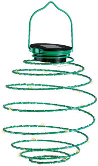 Lumineo Hanglamp - solar verlichting - groen - D16 cm - metaal - tuinverlichting