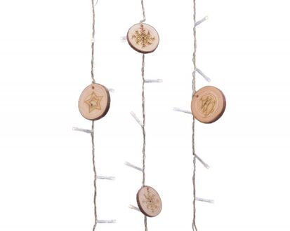 Lumineo Houten schijf - Batterijverlichting - Warm wit