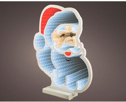 Lumineo Infinity lights kerstman 28x30x30cm wit