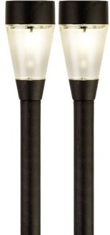 Lumineo Jive solar verlichting - 2x - buitenlamp/tuinlamp - LED - 32 cm