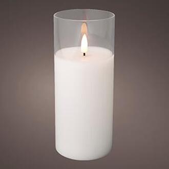 Lumineo Kaars d7.50h17.50cm-1l helder Wit