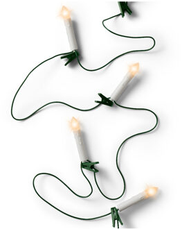 Lumineo Kaars verlichting - 16 LED kaarsen - 600 cm - warm wit Groen