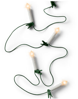 Lumineo Kaarsen verlichting - 30 LED kaarsen - 1160 cm - warm wit - kerstverlichting lichtsnoer Groen