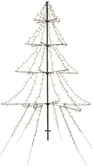 Lumineo Kerstboom vorm LED buitenverlichting 200 Zwart