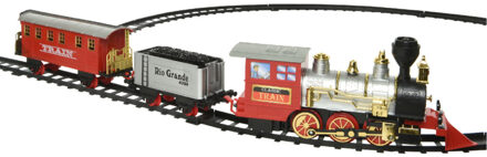 Lumineo kersttrein set - met muziek en LED verlichting - lengte 345 cm