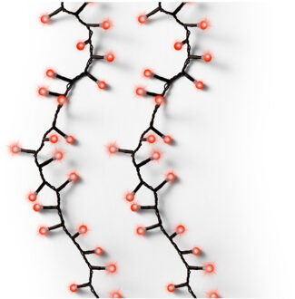 Lumineo Kerstverlichting - 2x - rood - 1100 cm - 500 lampjes - twinkelend effect lichtsnoer