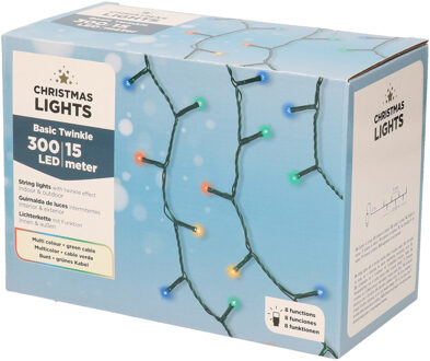 Lumineo Kerstverlichting - 300 leds - gekleurd - 15 meter Multi