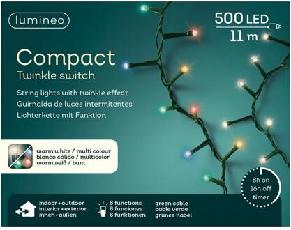 Lumineo Kerstverlichting Compact 500LED colour Zwart