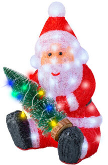 Lumineo Kerstverlichting figuur - kerstman - 31 x 33 x 49,5 cm - acryl - LED kerstfiguren