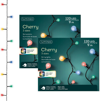 Lumineo kerstverlichting - gekleurd - 120 led lampjes - 9 meter - twinkle - lichtsnoeren