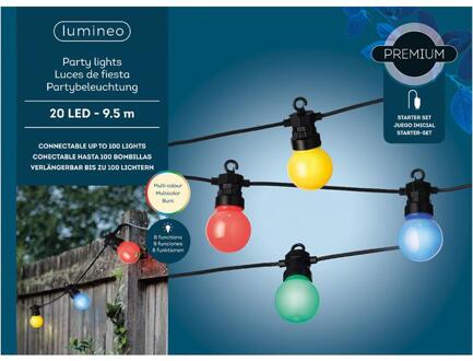 Lumineo Kerstverlichting LED bol multikleur 9,5 meter