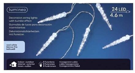 Lumineo Kerstverlichting - LED - lampjes - helder wit - 460 cm - kerstversiering/kerstdecoratie kerstlampjes