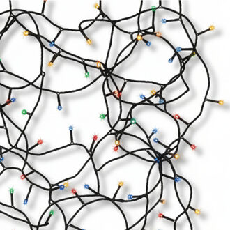 Lumineo Kerstverlichting - twinkle - 96 led lampjes - gekleurd - op batterij - buiten - 710 cm Multi