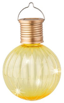 Lumineo Lampion solar verlichting - geel - 11 cm - LED