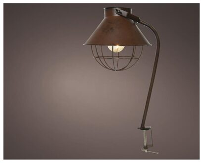 Lumineo LED balkonverlichting buiten met klem bruin