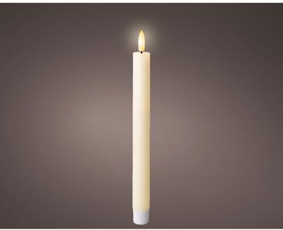 Lumineo LED Dinerkaarsset wax crème Ø2,2xH24,5cm