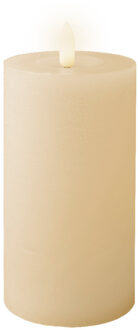 Lumineo LED kaars/stompkaars - creme wit - D7 x H15 cm - met timer - binnen - steady