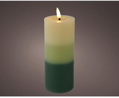 Lumineo LED kaars vlamefffect Verloop 11cm groen