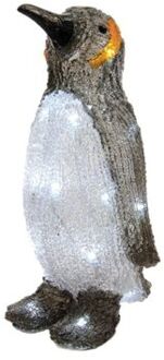 Lumineo LED pinguin acryl buiten 17x16x33 cm 24L koelwit