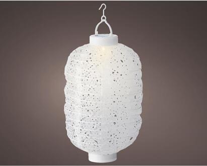 Lumineo LED Solar lantaarn Ø20-H30cm wit