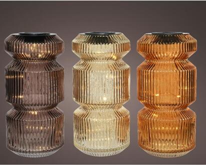 Lumineo LED Solar tafellamp Ø12-H25cm verschillende