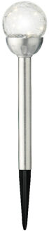Lumineo LED steker bol Navi - solar - 30 cm - RVS - tuinverlichting tuinsteker - Tuinlampen