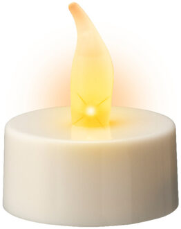 Lumineo LED theelichtjes/waxinelichtjes - 24x st - wit - flikkerende vlam - warm wit