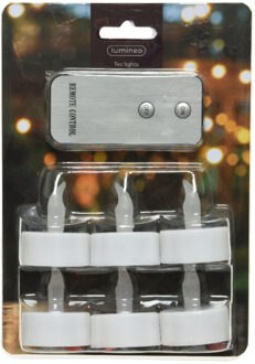 Lumineo LED waxinelichtjes - 6x stuks - wit