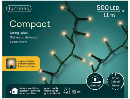 Lumineo Ledverlichting ricelights buiten 500l kerstartikelen Zwart